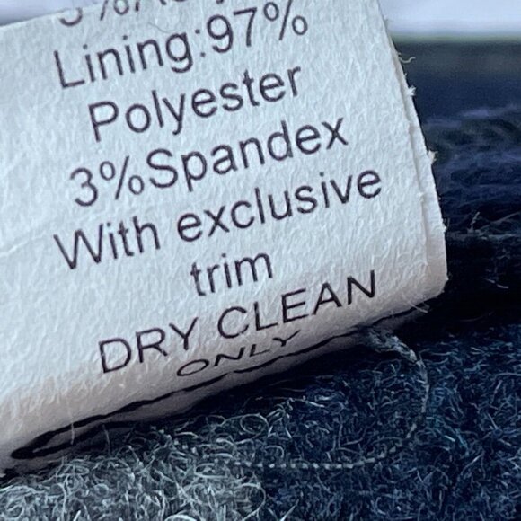 Bailey 44 Womens Textured Crop Jacket Medium Colorblock Faux Leather Trim Blue - Picture 7 of 9